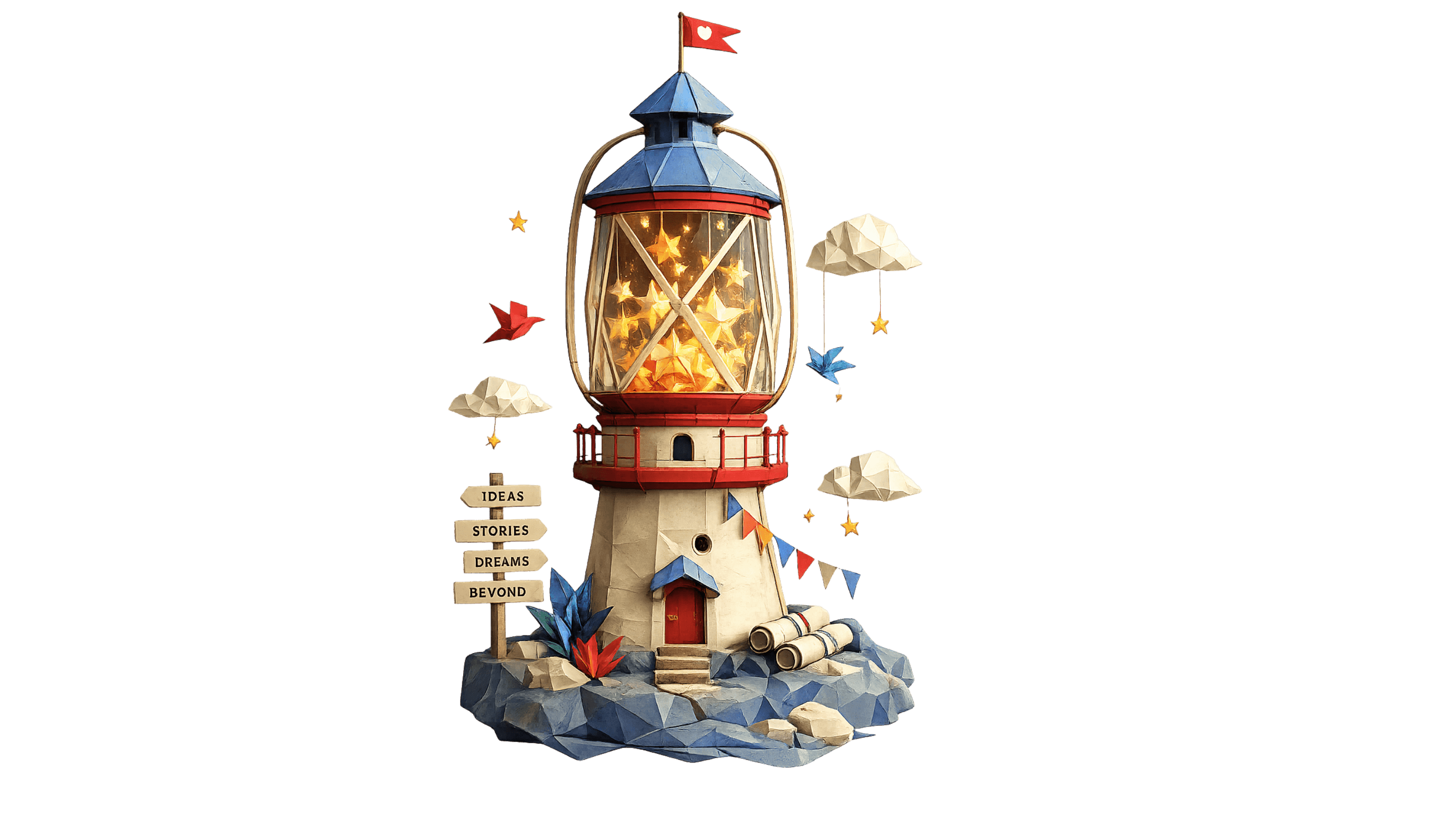 Origami sphere illustration